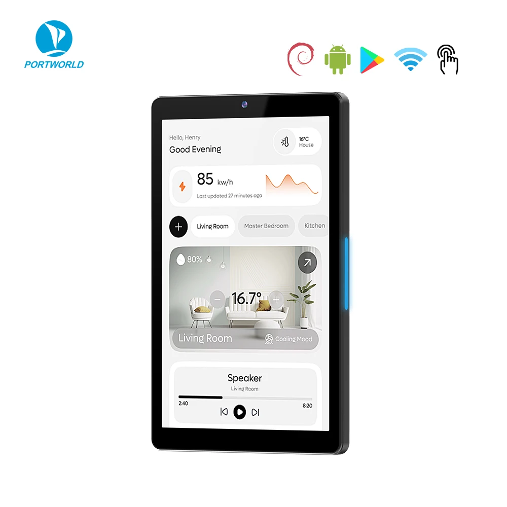 8inch Y-SM08P RK3576 4+32G Android 14 Center Control Dashboard for EU/USA Home Automation Marketing