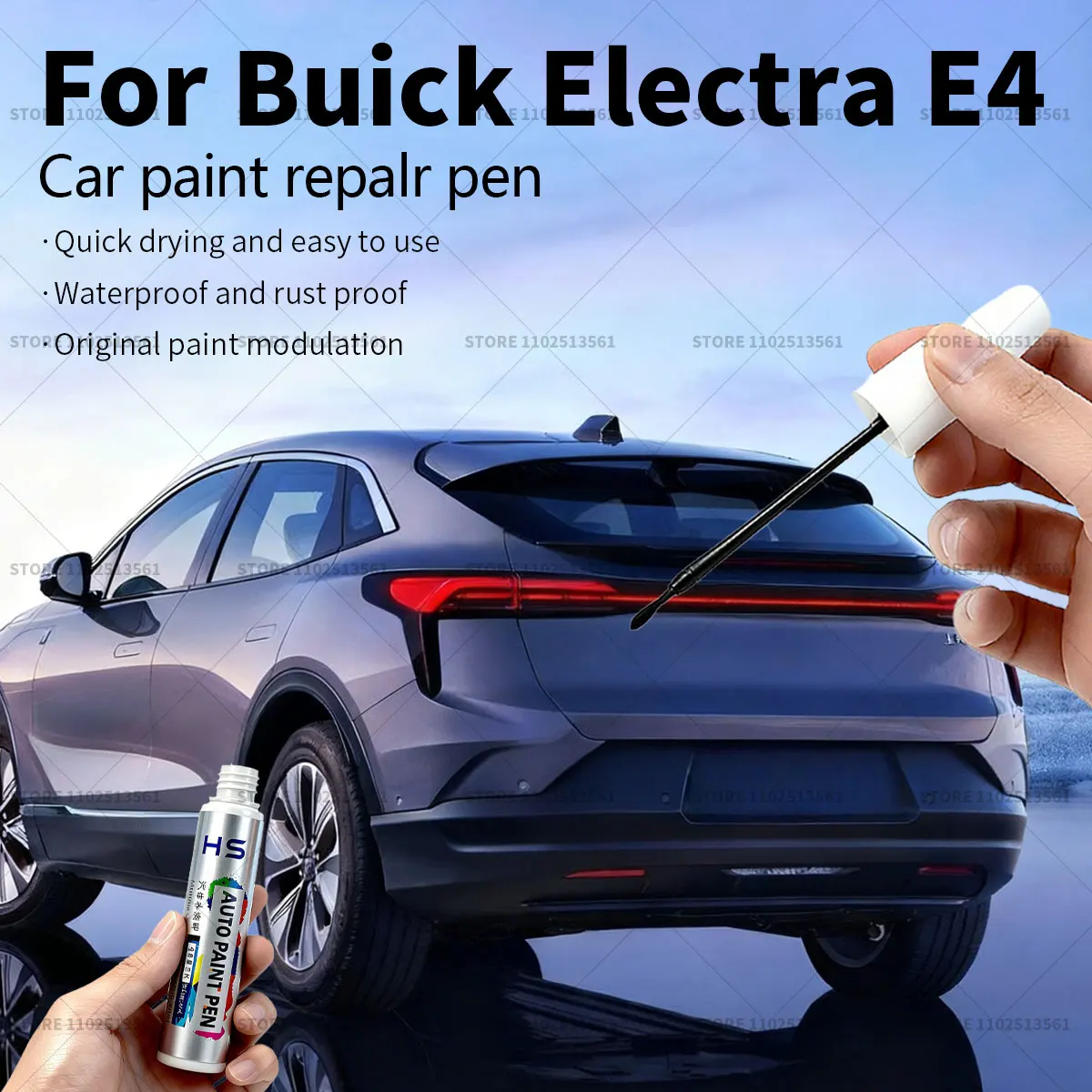 For Buick Electra E4 Car Paint Repair Pen Touch Up Scratch Remover DIY Auto Accessories White G1W Grey GXD Green GVR Black Cyan