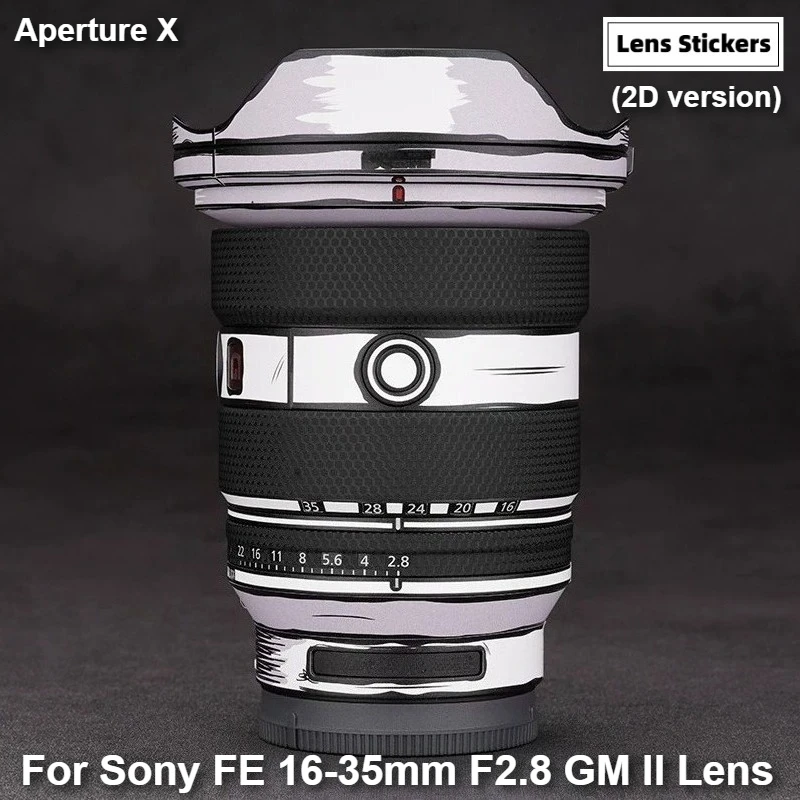For Sony FE 16-35mm F2.8 GM II 2D Version Camera Lens Sticker Full Coverage Protective Sticker Removable No Residue Vinyl Decal