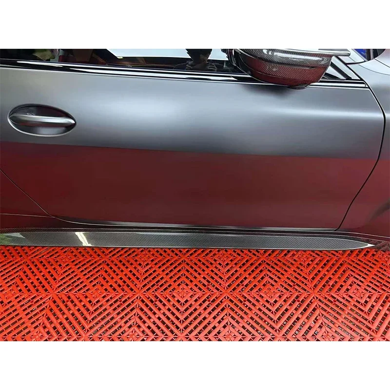 100% Dry Carbon-fiber High Quality side-skirt for  G80 M3 2021+ sedan 4-door OEM style carbon fiber Side skirt