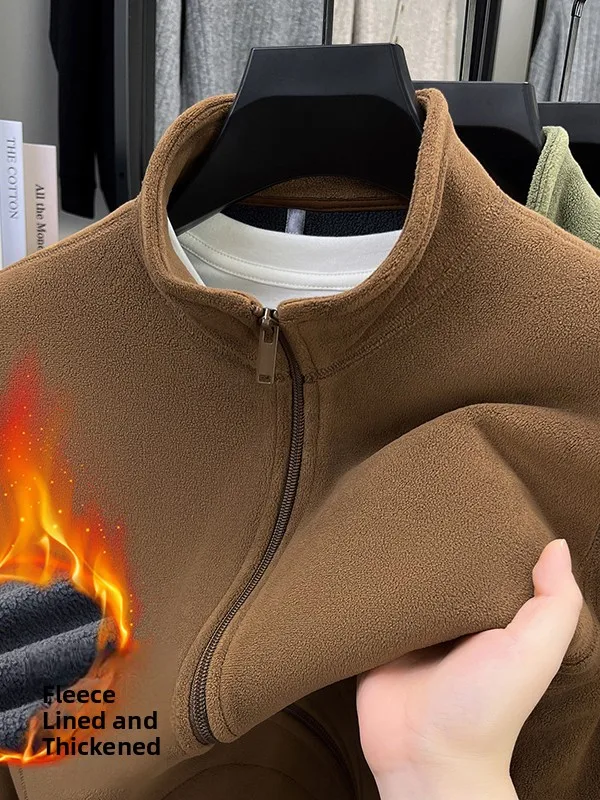 

Мужская утепленная двусторонняя вельветовая толстовка с капюшоном на молнии, повседневная спортивная одежда из полиэстера с длинными рукавами