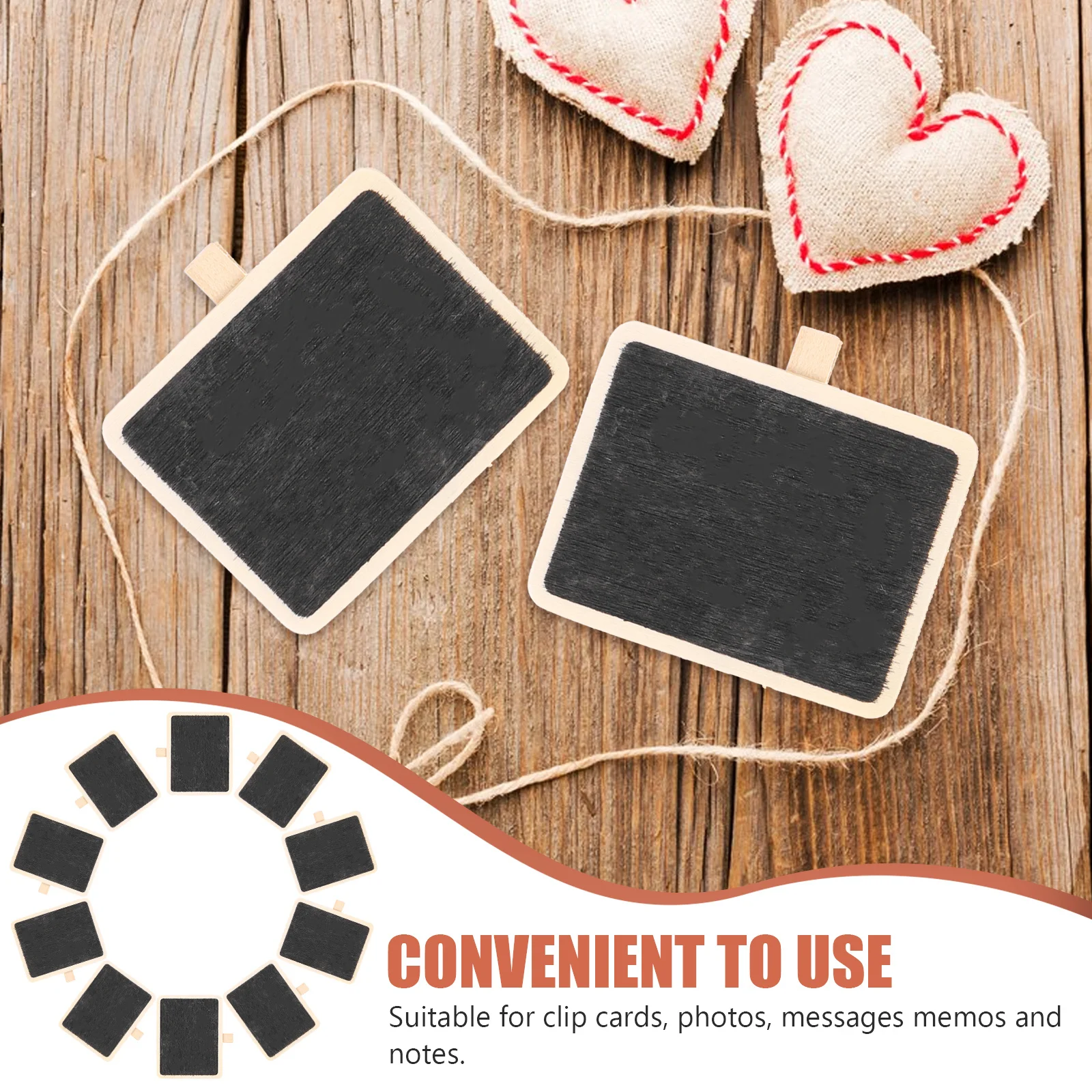 10Pcs Message Board Clips Creative Mini Note Holder for Memos Photos Cards Desktop Organizer Small Blackboard Clip Functional
