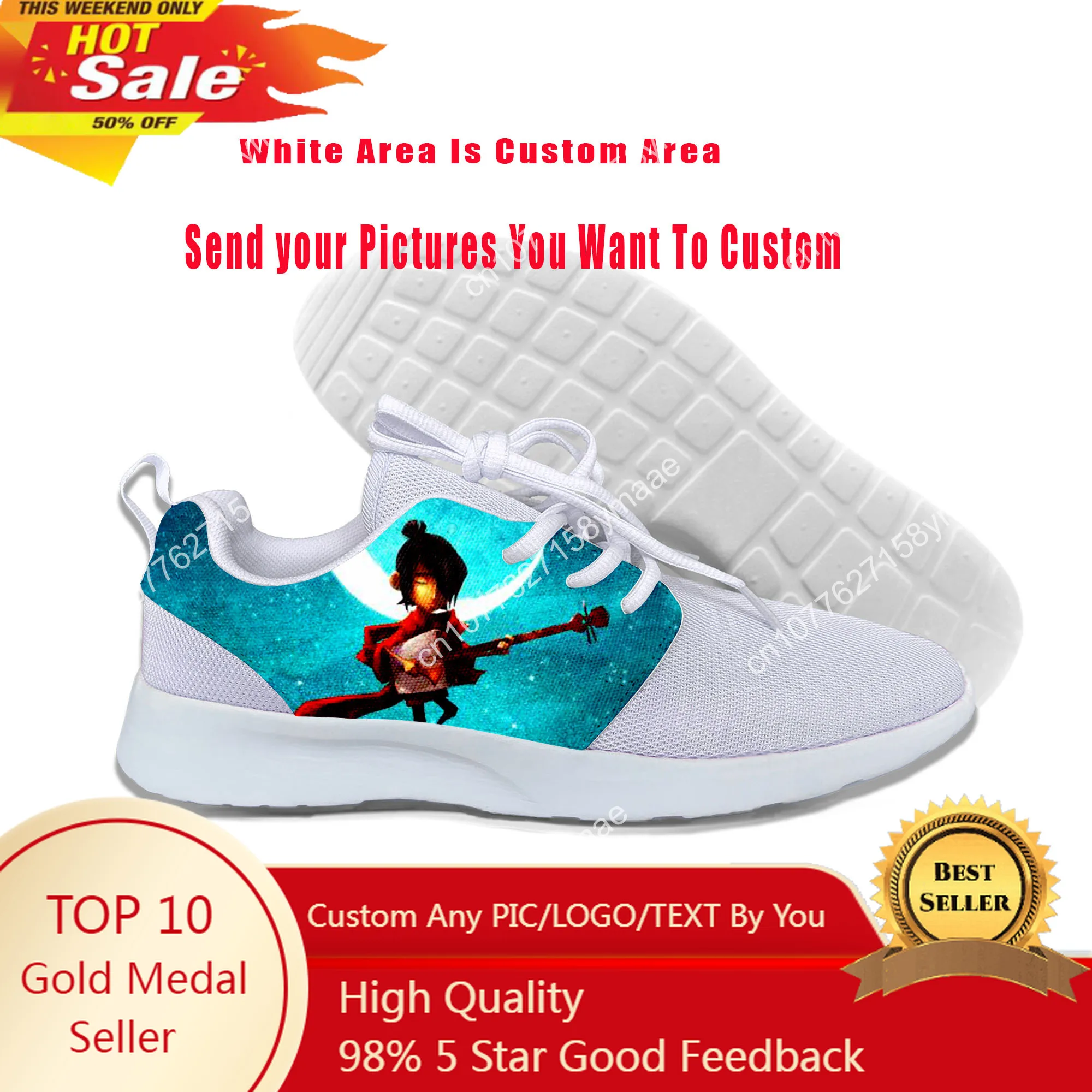 

Hot Cool New Fashion Summer Sneakers Handiness Running Shoes Cartoon Cute Funny Men Women Kubo and The Two Strings Sports Shoes