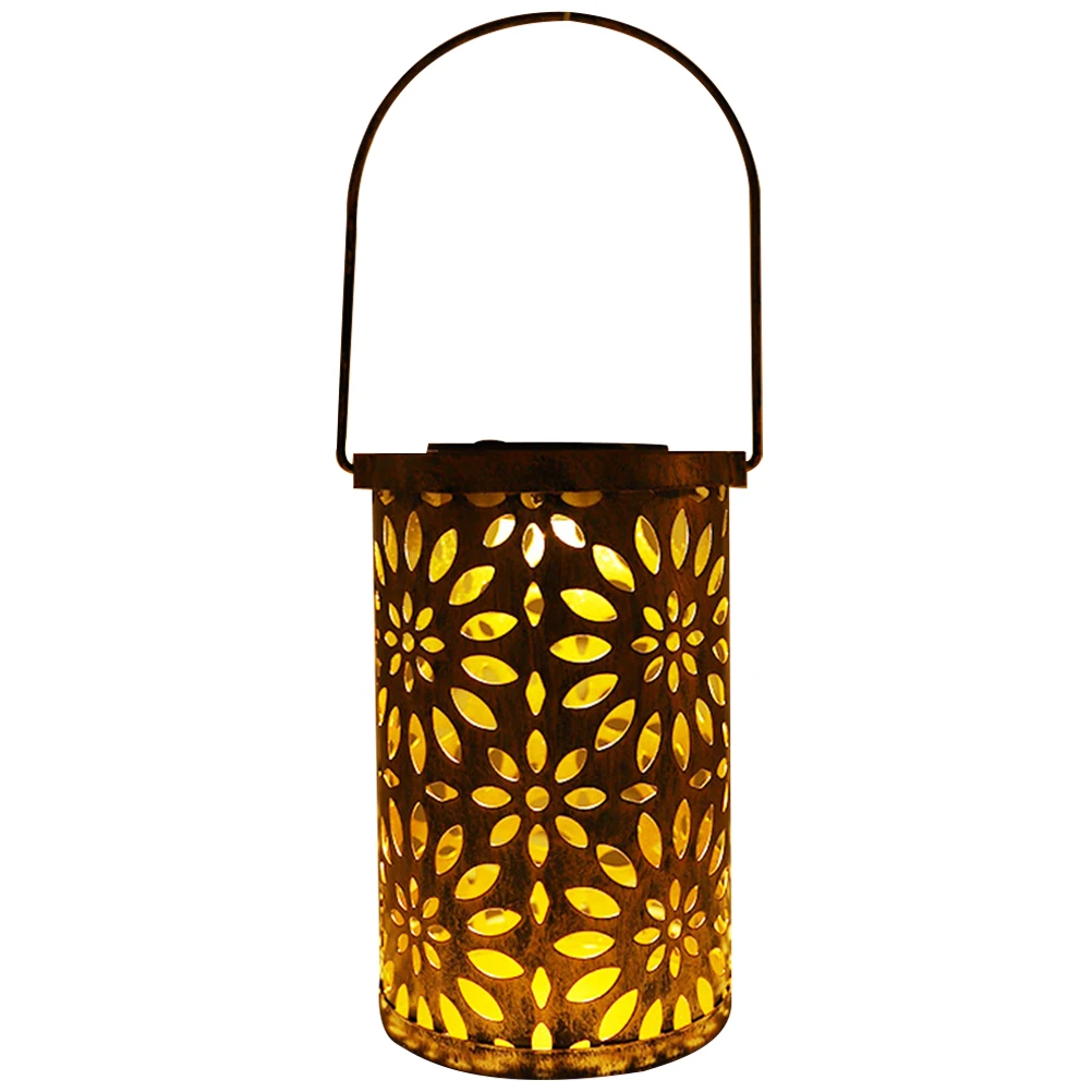 

Decorative Hanging Metal Handle Outdoor Light For Lawn Patio Yard Powered Garden Lamp Hanging Lantern Outdoor Solar Lantern