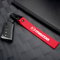 1Pcs Fashion Car Nylon Metal Keychain Key Rings Key Holder For Mazda 3 Bk 6 Gh CX-5 CX30 MX-5 2 5 CX-3 GJ GL CX-8 MS RX-8 Miata
