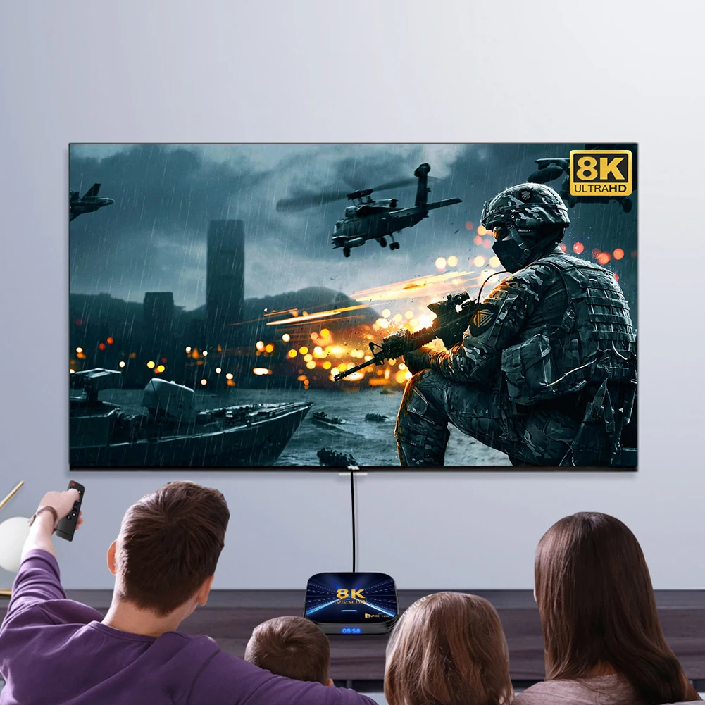 TV Box Android 14 2.4G/5G Dual WiFi Media Player Set Top Box Android Box with Remote