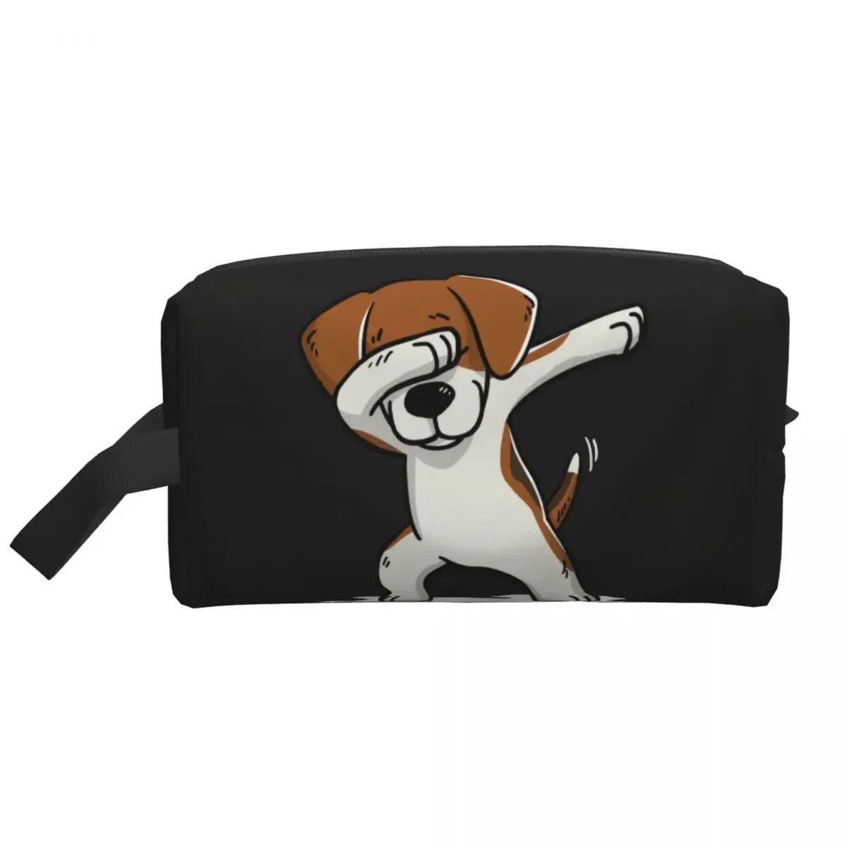 Dabbing Beagle Makeup Bag for Women Travel Cosmetic Organizer Kawaii Dog Storage Toiletry Bags