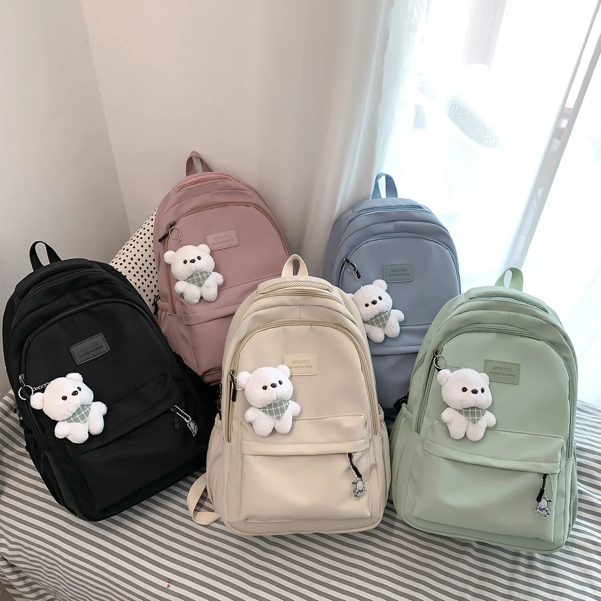 

New Female Fashion Men High Capacity Waterproof College Backpack Trendy Women Laptop School Bags Cute Girl Travel Book Bag Cool