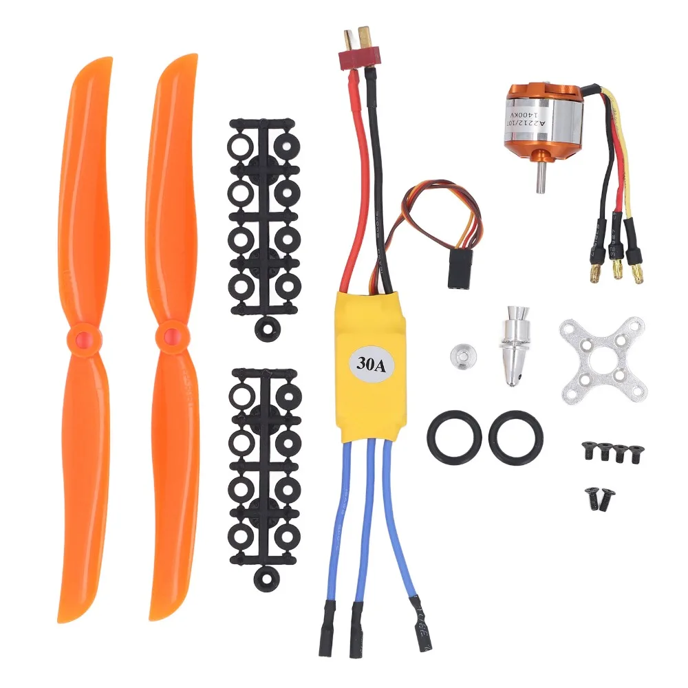 Durable 1400KV Brushless Motor 5V 2A BEC 30A ESC RC Motor Kit 8060 Propeller 3.5mm Plug ESC Motor Combo For RC Airplane