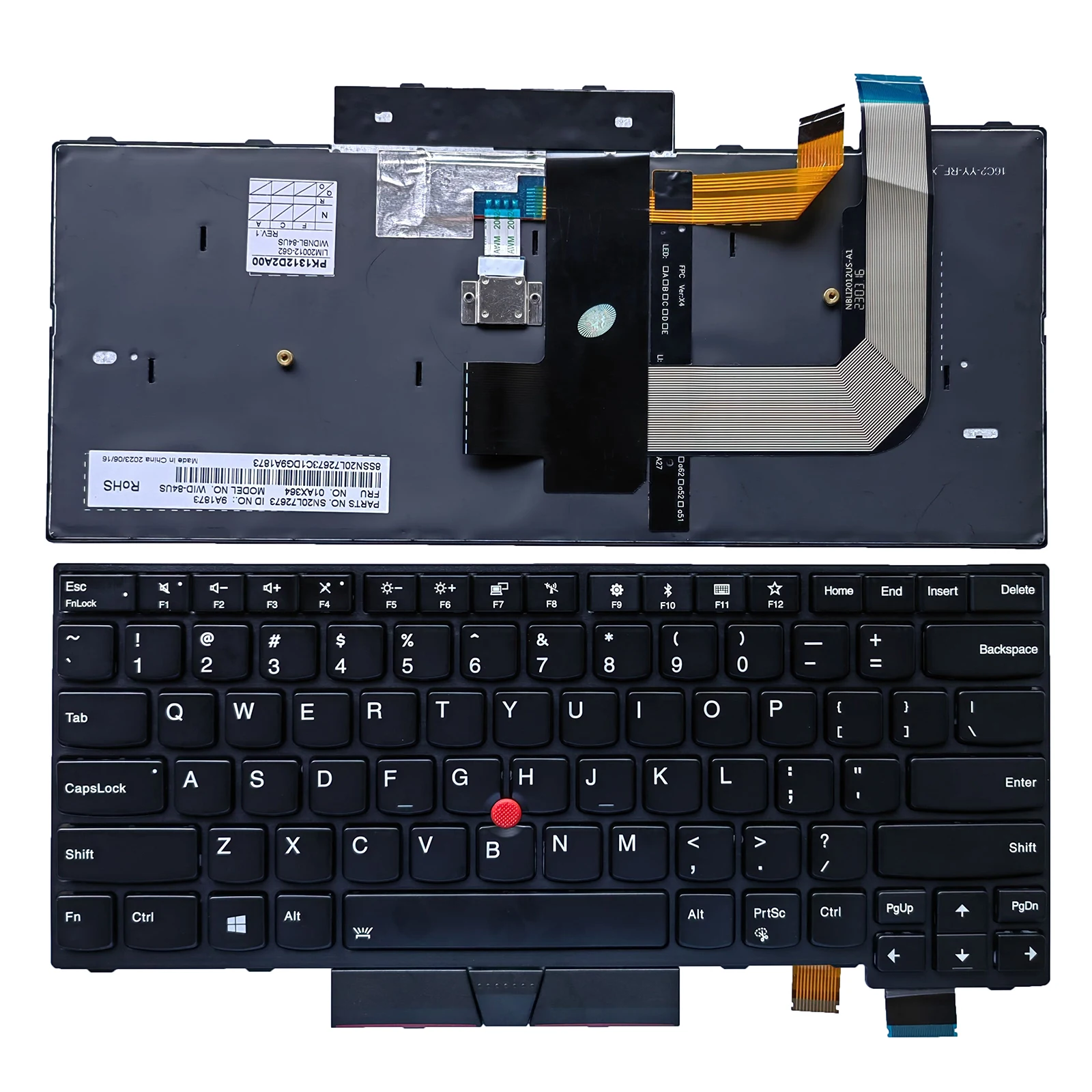 US Laptop Keyboard for Lenovo Thinkpad T470 T480 20HD 20HE 20JM 20JN A475 A485