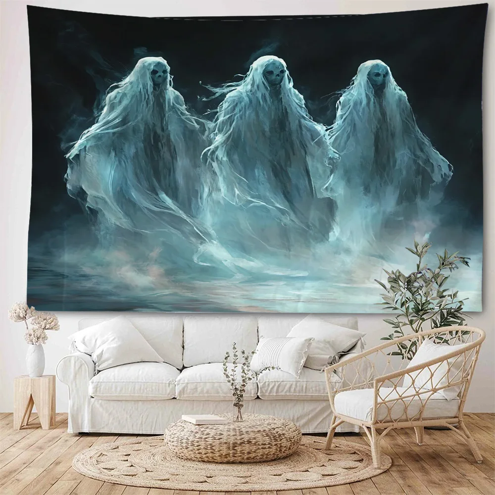 Hell Messenger Terror Ghosts Demons Demons Halloween Party Background Decoration Tapestry