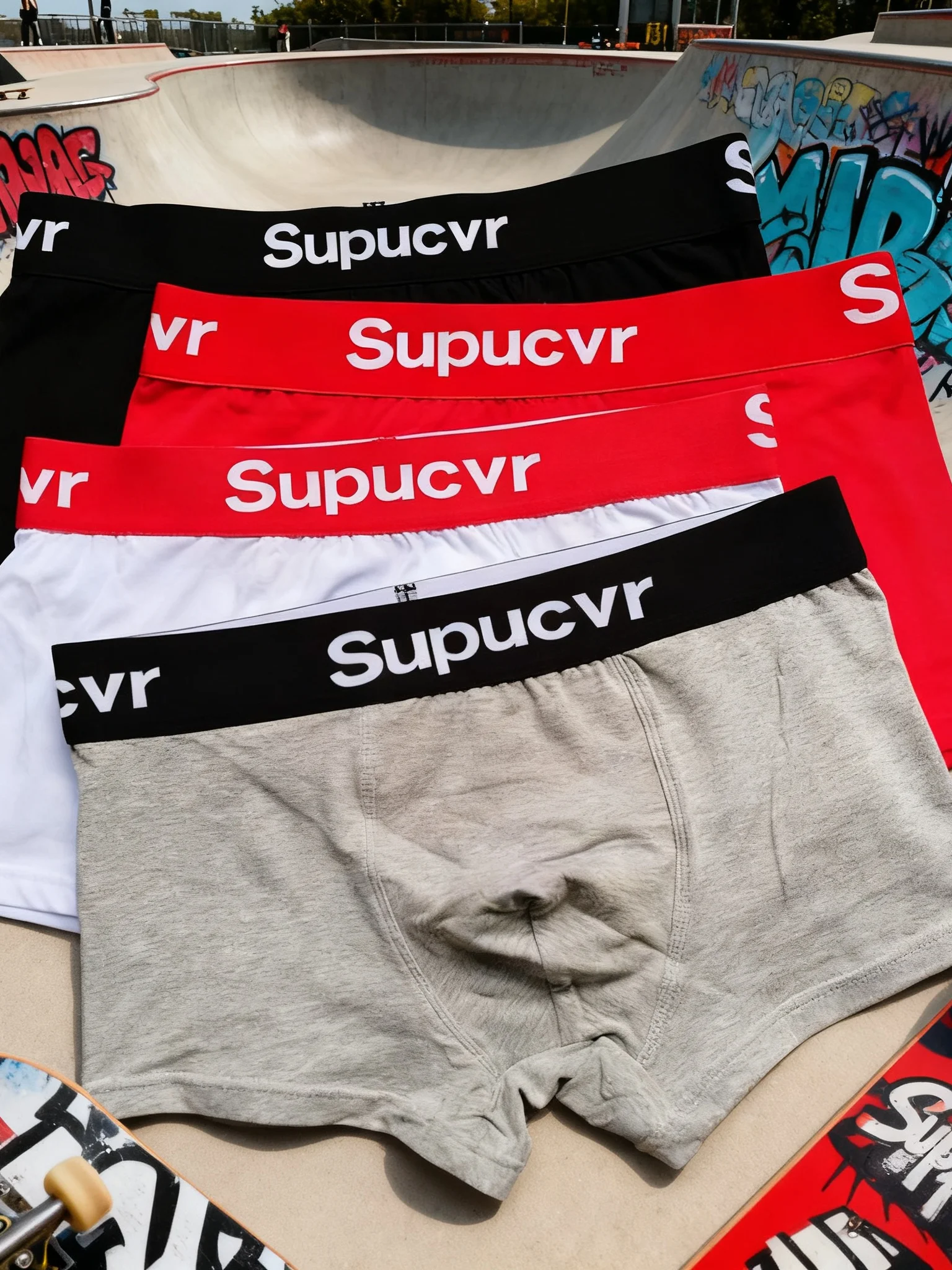 Sup Cotton Sports Underwear Men's Pure Color Flat Angle Pants Handsome Neutral Student Men's Quadrangle Pants Sport Briefs