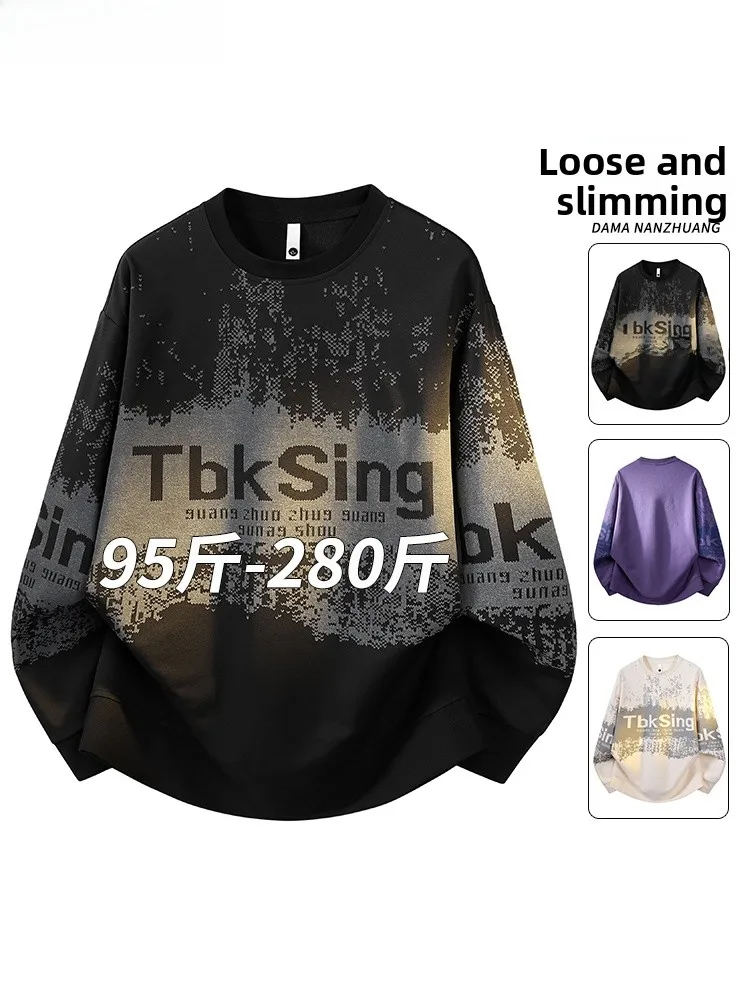 

American Sle Men's Hoodie Long Sve plus Size Loose Fit T-irt Casual Faion Urban Wear Polyester Fabric Spring Season