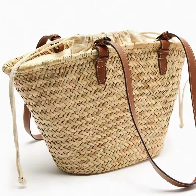 Large Capacity Casual And Simple Shoulder Bag Exquisite And Versatile Armpit Bag Summer New Outing And Vacation Straw Bag