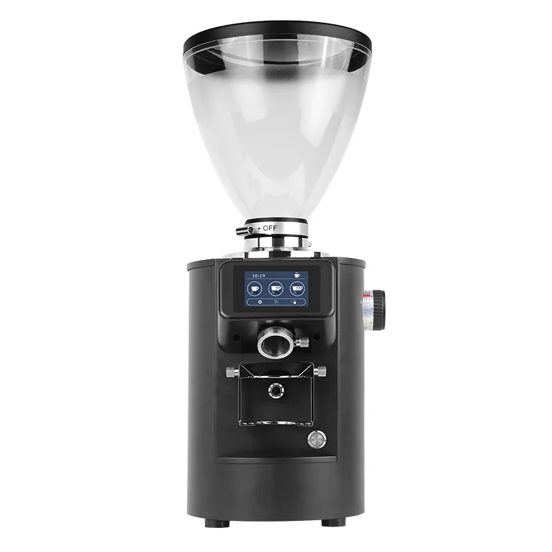 Professional Electric Quantitative Italian Grinder 90MM Titanium Alloy Flat Knife Grinder Commercial Coffee Grinder