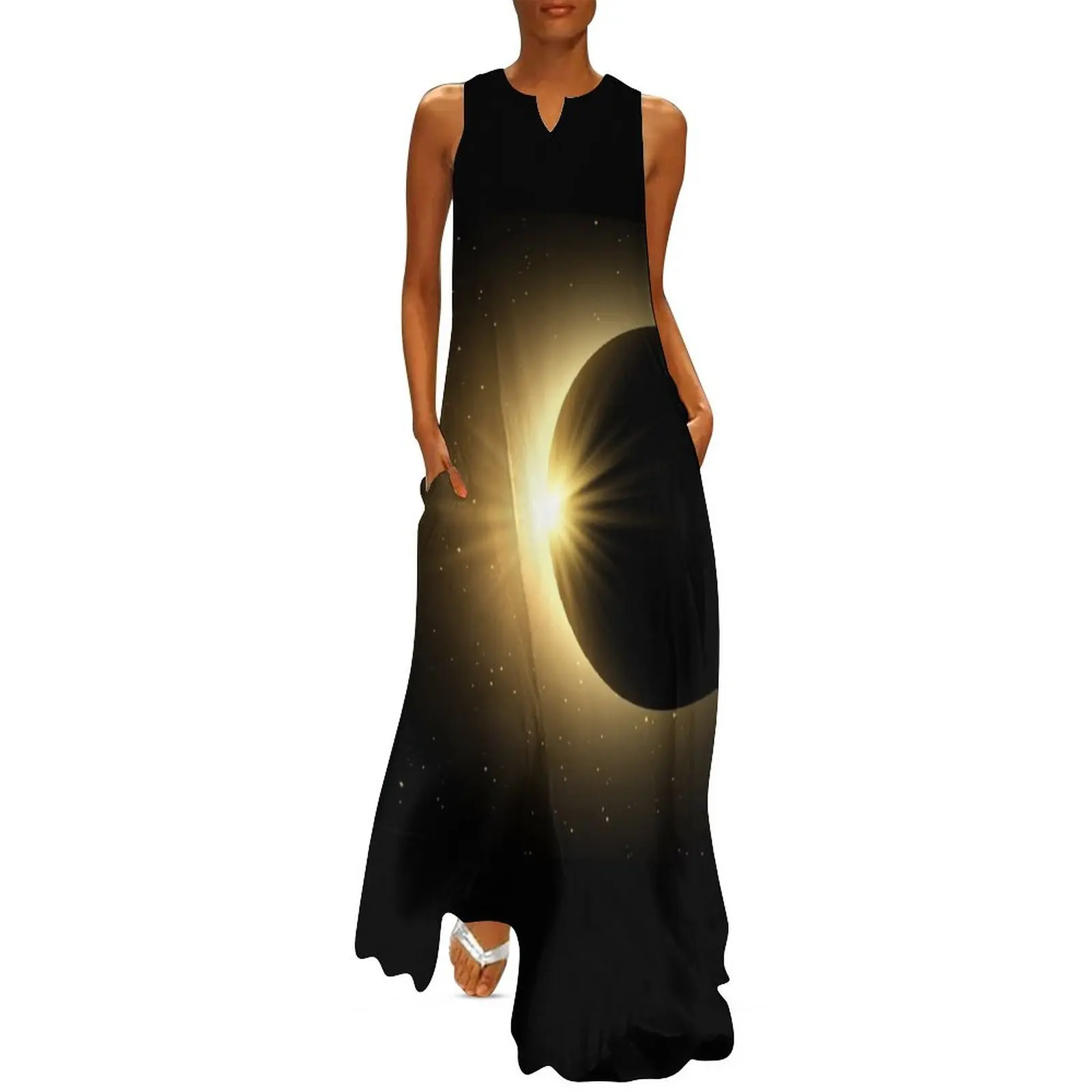 SOLAR ECLIPSE Long Dress Woman fashion Elegant gown Long dresses womens clothing Dress