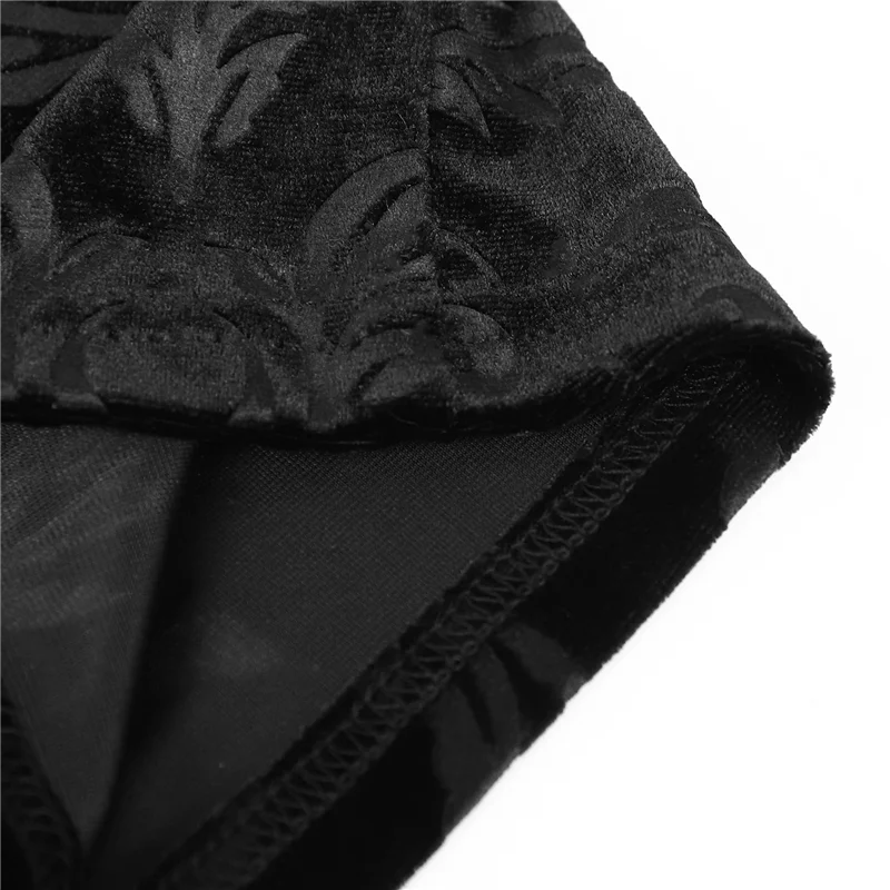 ABRT-Vintage bloemen bekrast gotische broek fluwelen hoge taille skinny flare broek voor dames herfst winter streetwear