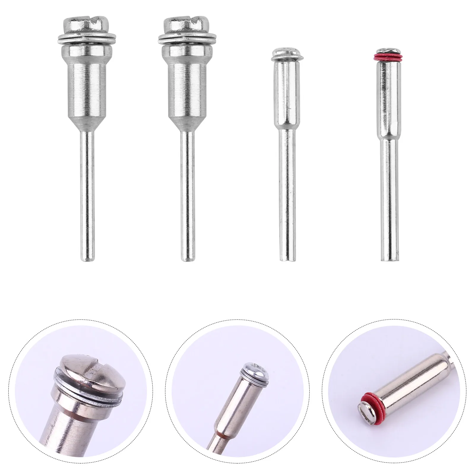 26Pcs Cut-Off Wheel Screw Mandrel Set Steel Mandrel Parts for Rotary Tools Cutting Buffing Discs Screw Mandrels