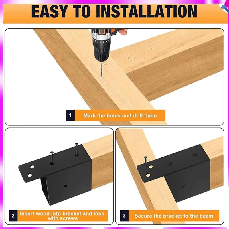 

Кронштейны для перголы N96R, 4 шт., 2 x 4 дюйма, разъемы для верхней стропы, кронштейны для перил на палубе, соединительные кронштейны «сделай сам»