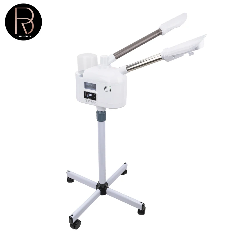 

Newest Hign Quality Beauty Salon 360 Degree Rotating Ozone Light Hot and Cool Facial Steamer Electric Nano Deep Cleansing CN;GUA