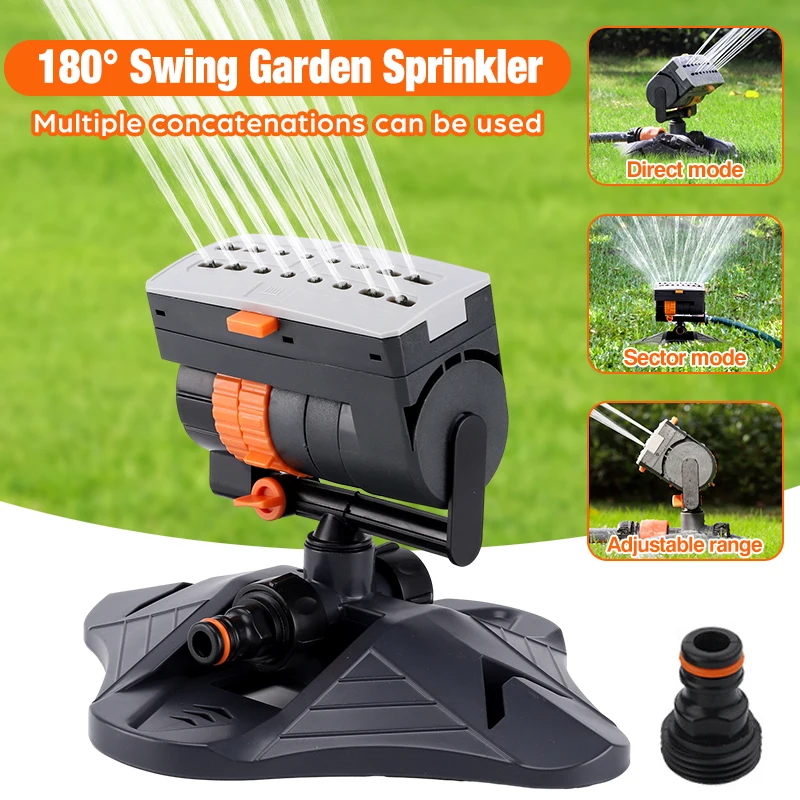 

Outdoor 180° Swing Garden Sprinkler Automatic Lawn Irrigation Angle Adjustable Ground Sprinkler Irrigation Device For Watering