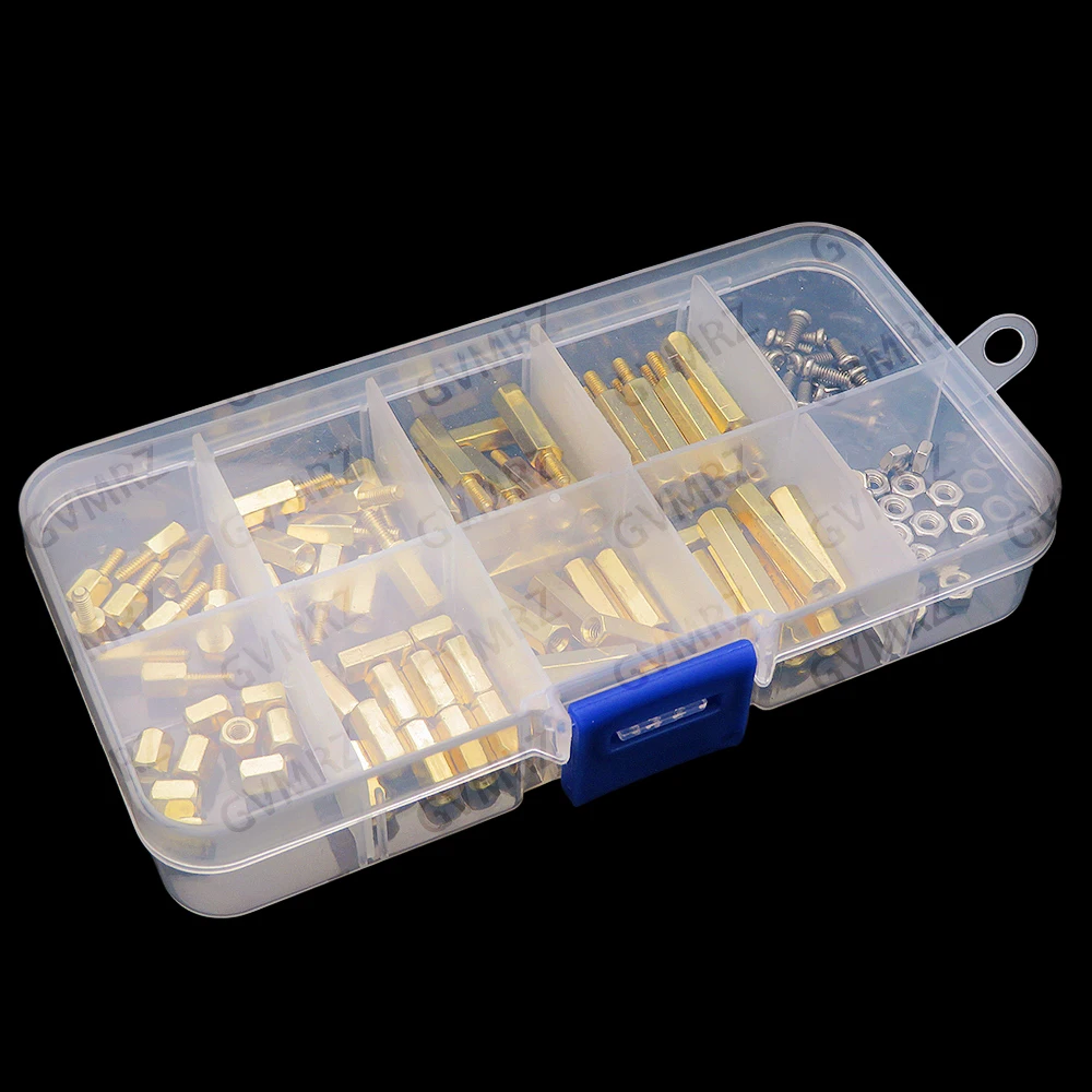 120PCS M3 M2.5  M3x10 M2.5X6 Brass Hex Column Standoff Support Spacer Pillar M3 Screw Nut For PCB Board M3x6 M3*10 M2.5*6