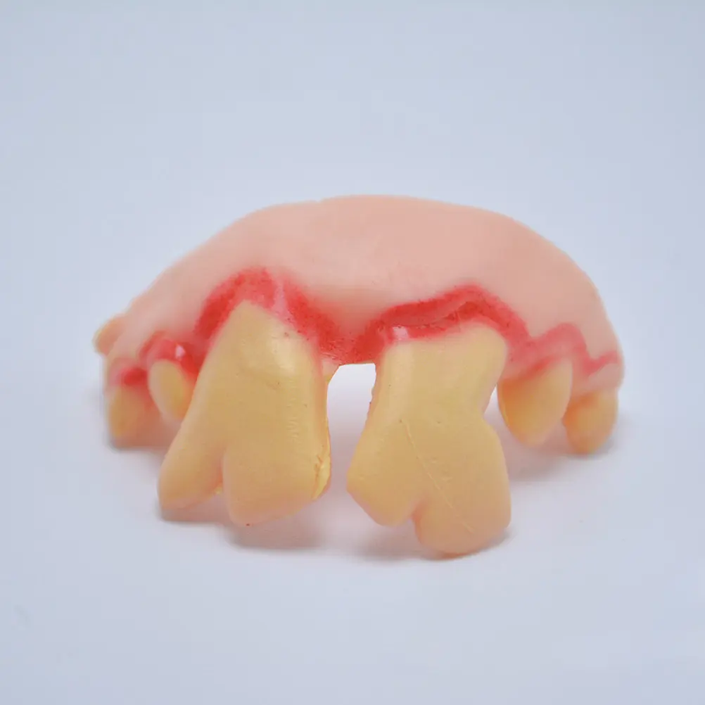 Zombie Teeth Braces Set Fake Denture For Halloween Party Trick Gag Props Masquerade Costume Joke Supplies Novelty Funny