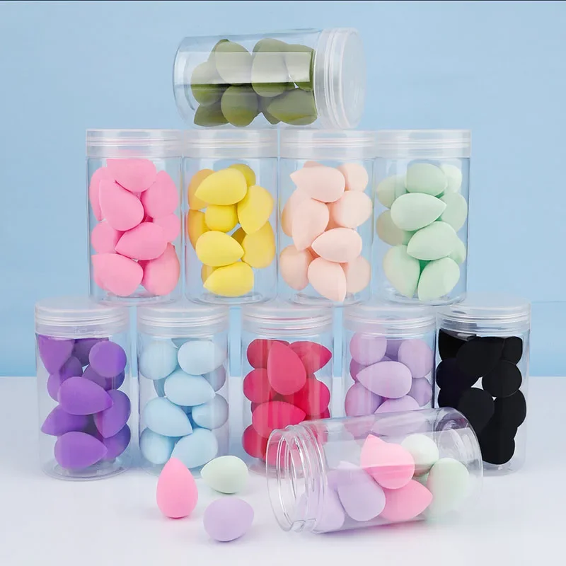 12-delige make-upsponsset met opbergpot, fluwelen schoonheidsblenders, make-upspons schoonheidsei, foundation cosmetische soezen