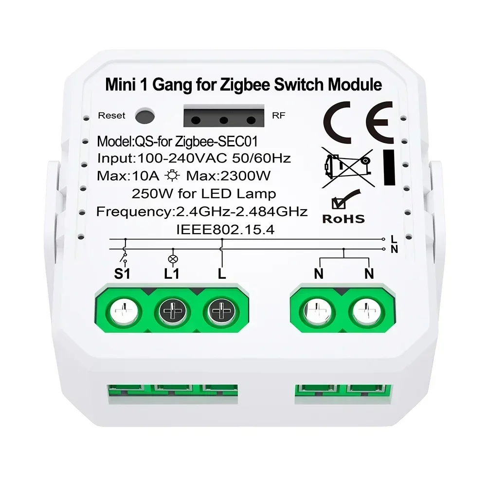 Compact Design Home Compact Curtain Switch Module Tool Installation Operating Temperature Package Content