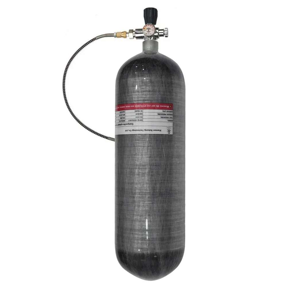 TUXING 300Bar 6.8L Carbon Fiber Cylinder with Filling Station Regulating Valve 4500Psi High Pressure Bottle for Diving Scuba