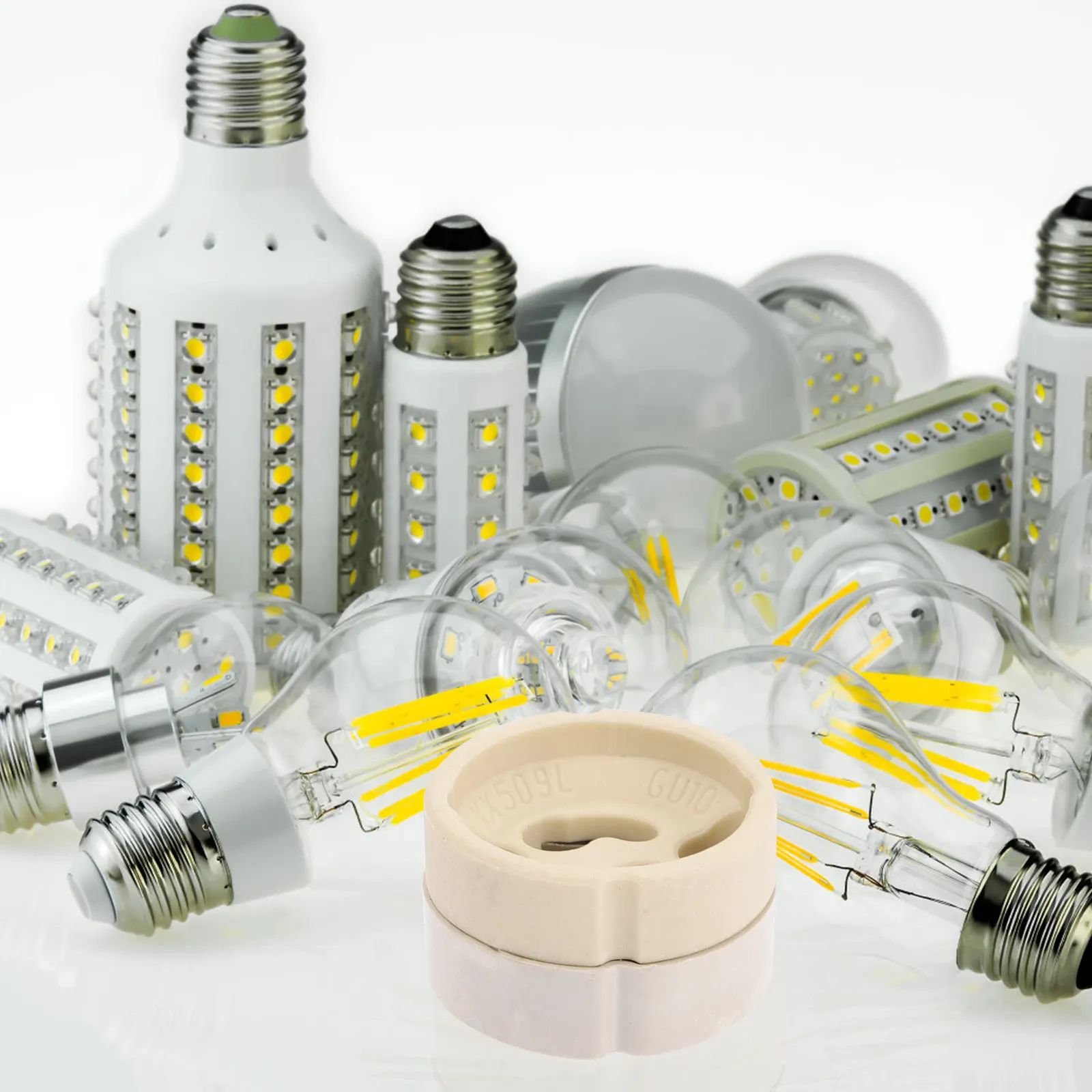 

2Pcs Lamp Holder with Bracket Ceramic Candelabra Socket Replacement for Gu10 Bulbs Easy Installation for Chandelier Wall Lamp