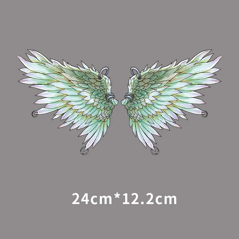 Angel Wings Feather Heat Transfer Stickers T-Shirt Print Angel And Demon Wings Iron On Bluzy męskie i damskie