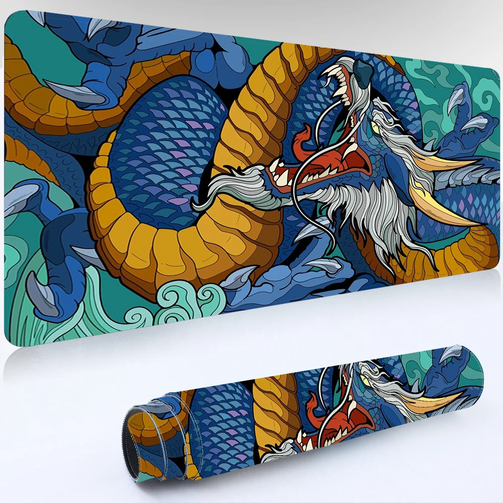 Japan Dragon Mouse Pad Gamer Keyboard  Playmat Laptop Anime Mousepad Xxl Computer Mat Office Accessory Deskmat Carpet Mouse Mats