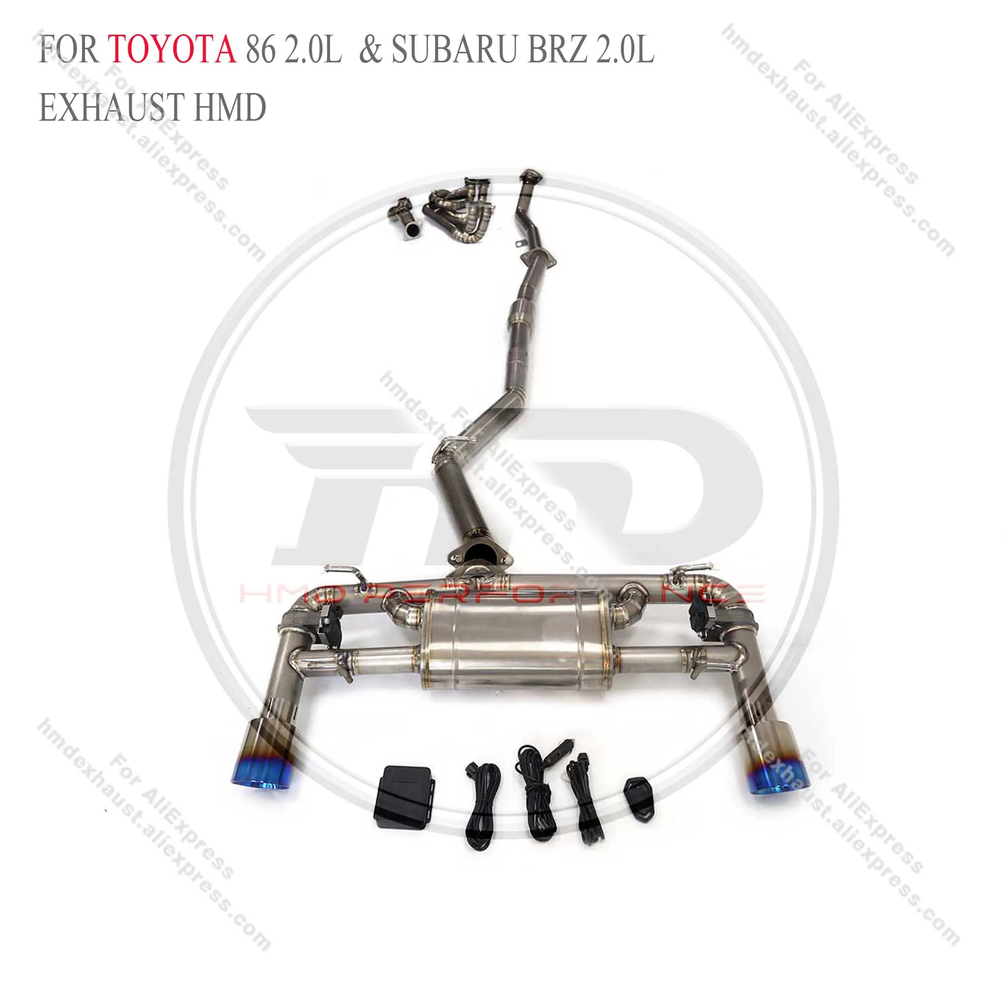 HMD Лидер продаж, титановая выхлопная система, коллектор выхлопной системы Catback для Toyota 86 2.0L и Subaru BRZ 2.0L, разъемы без кота, водосточная труба