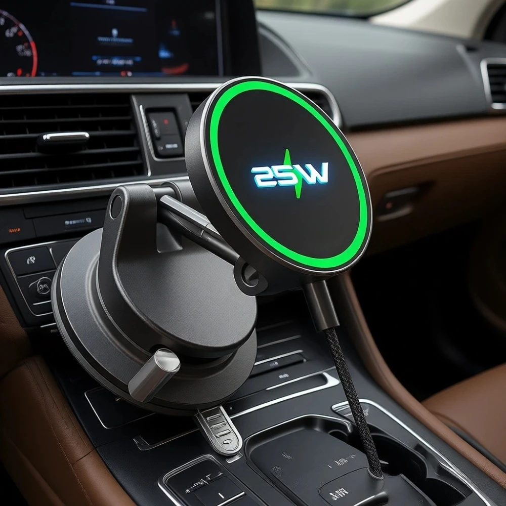 

Qi2 25W Magnetic Wireless Car Charger Fast Stable Suction Mount for Phones
