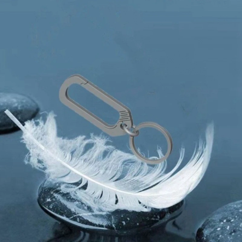 Portachiavi con fibbia in titanio lega di titanio Creative Simplicity Buckles accessori da campeggio strumento tascabile per esterni