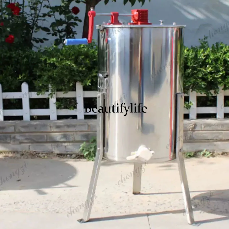 

Manual Honey Extractor Stainless Steel Honeycomb Rotator Crank Honey Centrifuge Small Honey Shaking Separator Machine