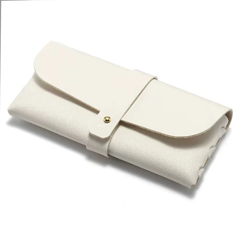 

Folding Eyeglass Case Convenient Crush-Resistant Eyeglass Case Leather Eyeglass Case Minimalist For Travel Gift Handbag