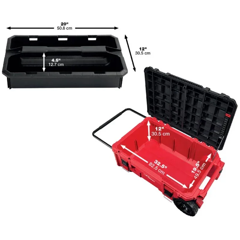 Milwaukee 48-22-8428 Tool Storage Spare Parts 35 Gallons Durable Impact Resistance Rolling Toolbox