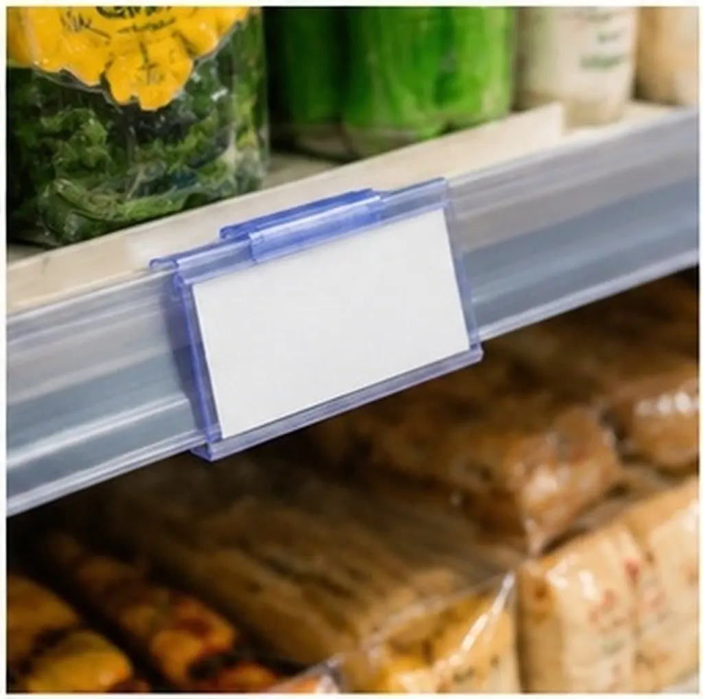 20Pcs Price Tag Premium Plastic Transparent Clip on Labels for Supermarket Mall Shop Retail Store Clear Plastic Price Tag