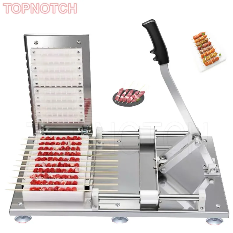 Commercial Stainless Steel Barbecue Meat Skewer Machine Manual Meat Penetrator