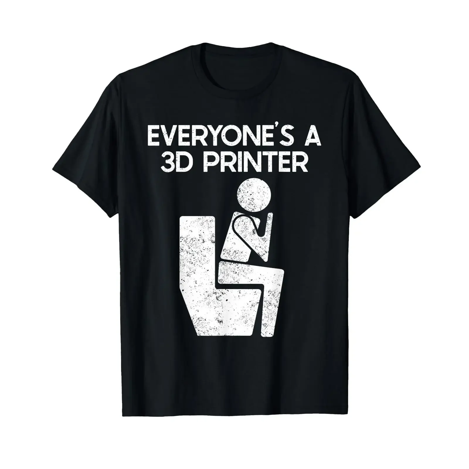 Funny 3D Printer Joke Print Poop Humour Filament Gag T Shirt black vintage Washed Top For Everyday Wear homme streetwear