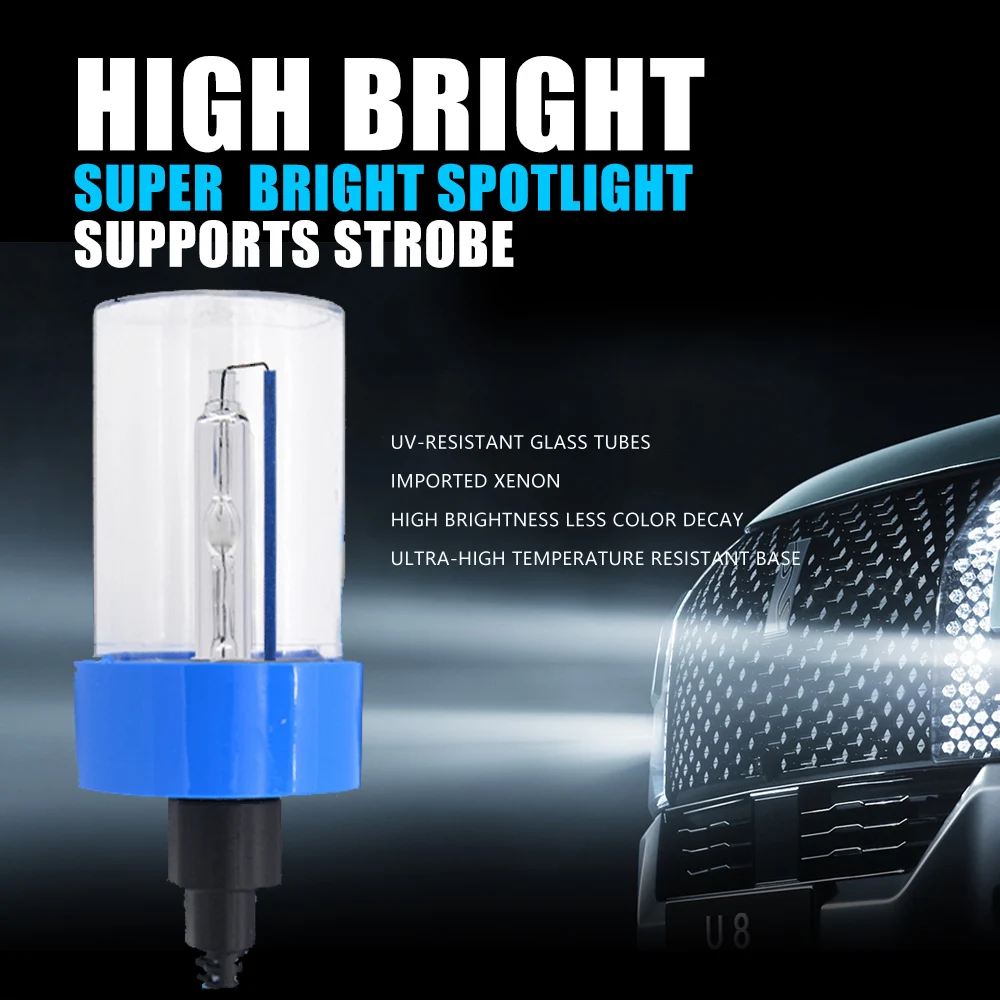 2 шт. HID автомобильные лампы H3 H7 H8 H9 H11 5500K сменная ксеноновая фара для лампы Halogan 9005 9006 9012 D2H 6600lm противотуманная фара