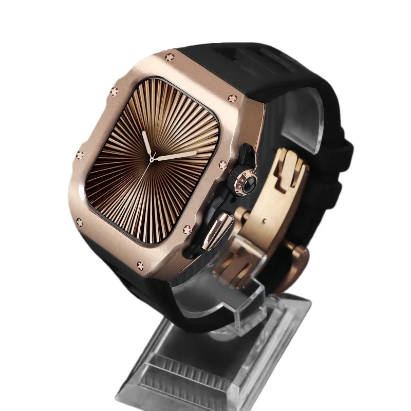 Stainless steel case for  46mm fluororubber strap