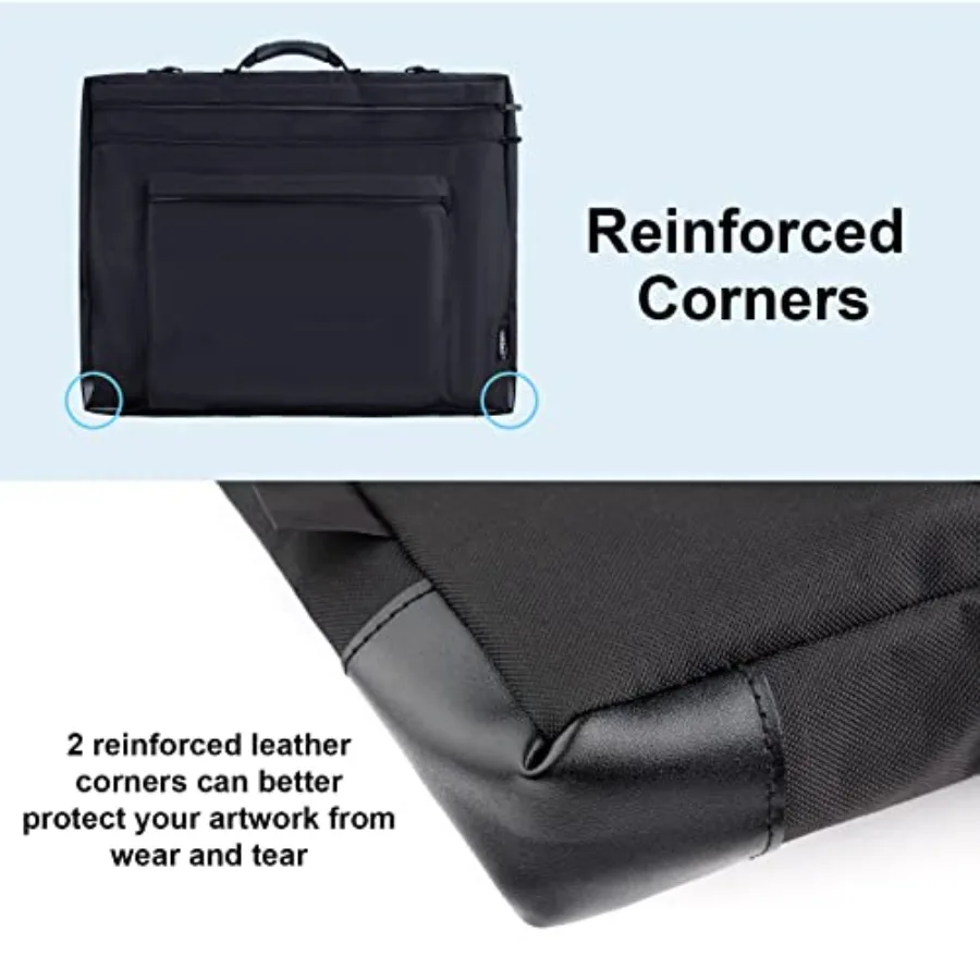 حقيبة حمل JJRING مقاس 18 × 24 - حقيبة تخزين كبيرة مع مقبض وحزام كتف قابل للتعديل للفنانين مثالية لـ