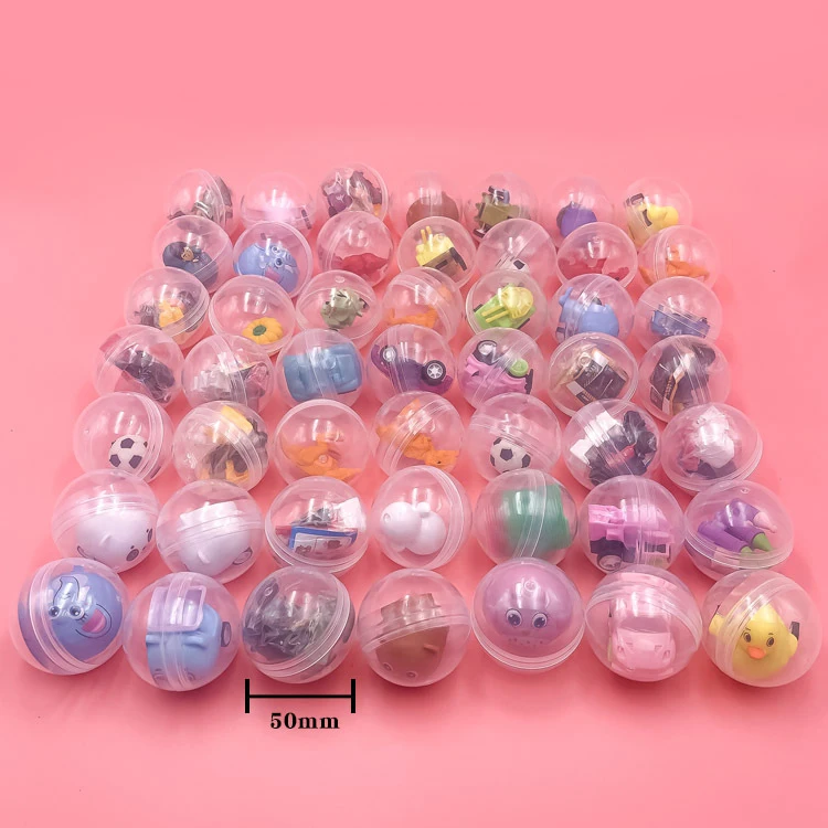 5pcs/10pcs 50mm Novelty Fun Kids Surprise Capsule Egg Ball Model Doll Mix Toys Kids Gift Vending Machine Randomly Shipped