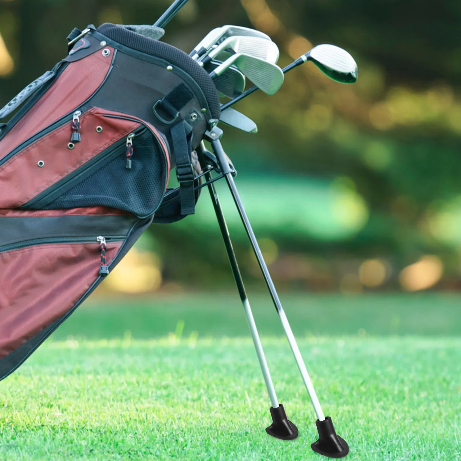 2Pcs Professional Golf Bag Stand Attachment Feet Multi-Function Compact Non-Slip Replacement Stoppers for Golfing