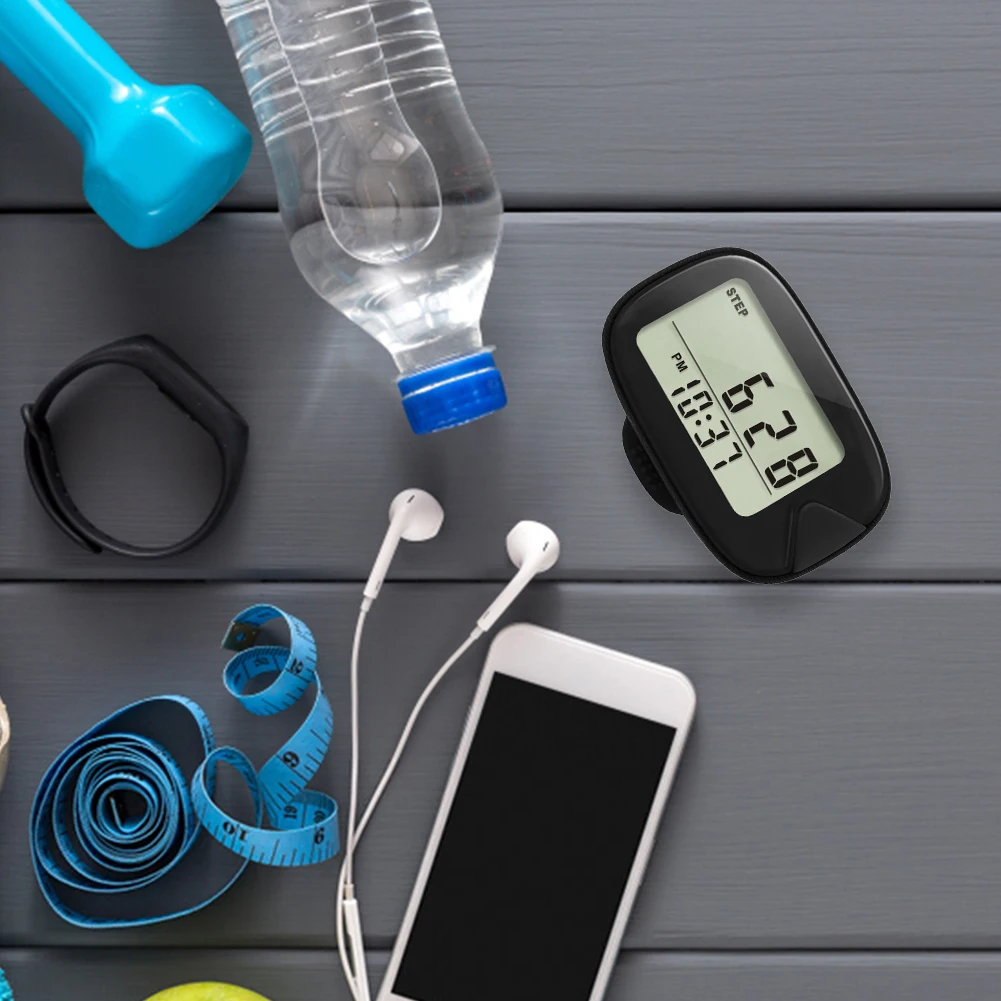 Mini Clip On Step Counter Lightweight Portable Pedometer Clip for Accurate Step Tracking and Fitness Goals