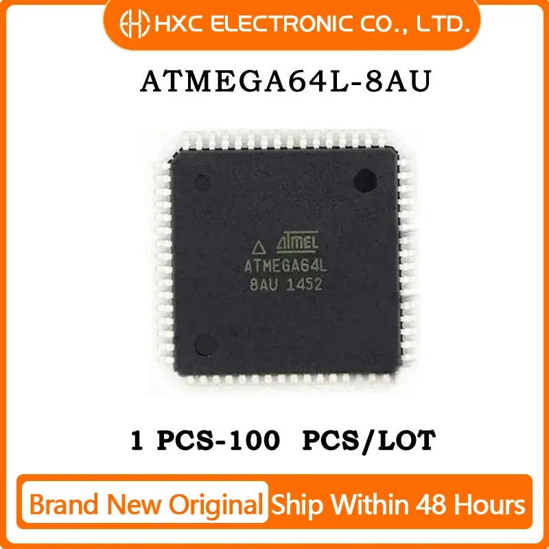 

5PCS/10PCS/50PCS/100PCS ATMEGA64L-8AU IC MCU 8BIT 64KB FLASH 64TQFP