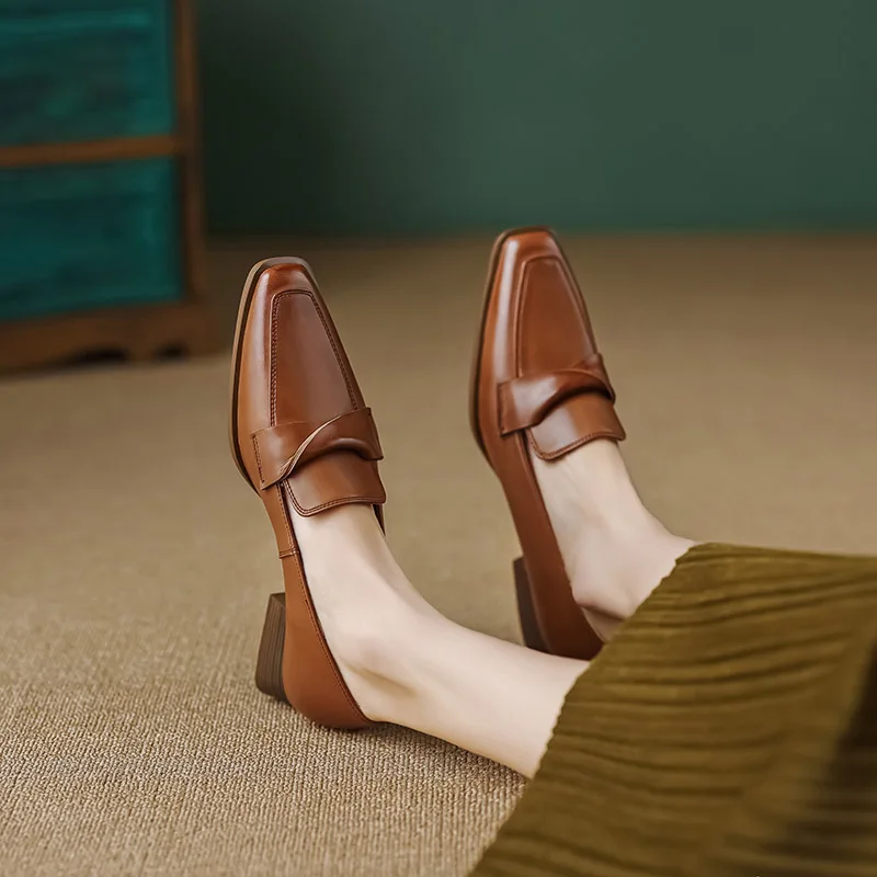 

Женские туфли-лодочки Phoentin на каблуке, удобные офисные туфли на среднем каблуке, элегантные туфли-лодочки для весны и осени, каблуки, каблук